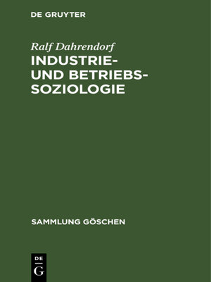 cover image of Industrie- und Betriebssoziologie